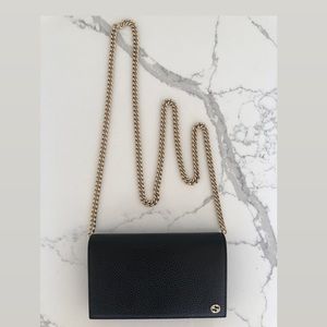 Brand New‼️ Gucci Petite Leather Wallet on a Chain